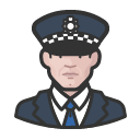 Avatar of police officer scotland yard caucasian man