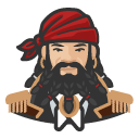 Avatar of avatar pirate beard man asian