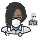 Avatar of avatar pulmonologist african female coronavirus