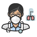 Avatar of avatar pulmonologist asian female coronavirus