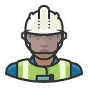 Avatar of construction worker hardhat african man