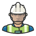 Avatar of construction worker hardhat asian man