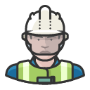 Avatar of construction worker hardhat caucasian man