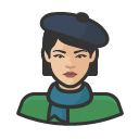 Avatar of french beret asian female