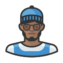 Avatar of hipster beanie man african
