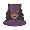 Avatar of superhero catwoman african black purple costume