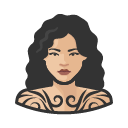 Avatar of tattooed person asian female