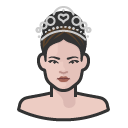 Avatar of woman tiara princess pageant white