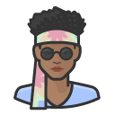 Avatar of young hippies black female